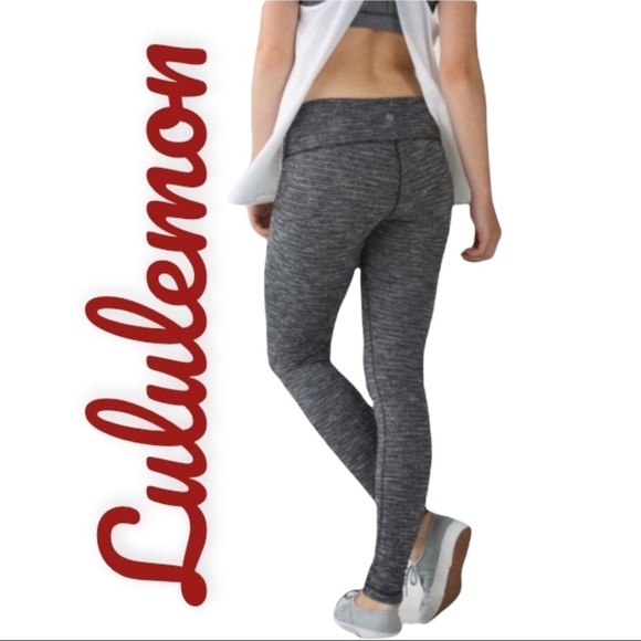 LULULEMON Wunder Under Gray Marled Legging, Size 4 - Picture 12 of 12